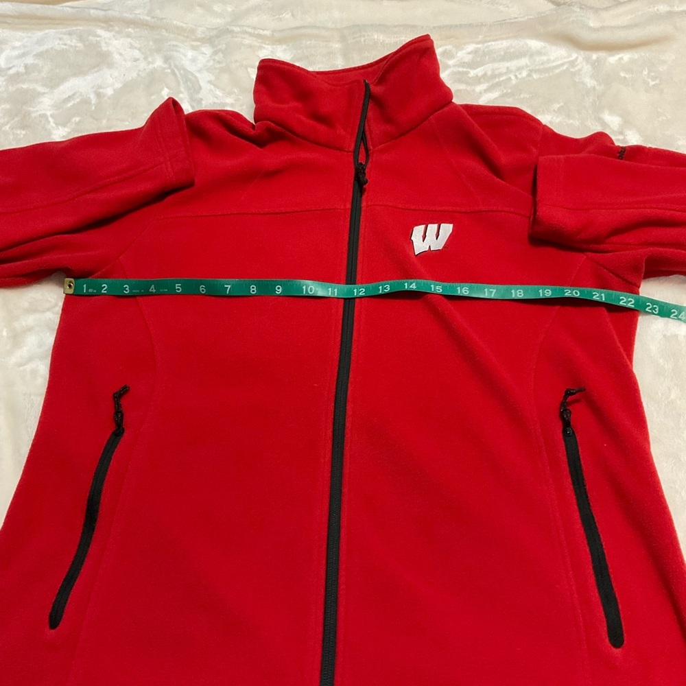 Columbia Women's Wisconsin Vibrant Red Fleece Jacket XL - Picture 6 of 6